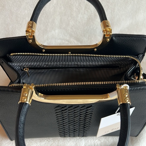 NWT, Le Bag Los Angeles Shoulder purse, Black - Picture 6 of 13